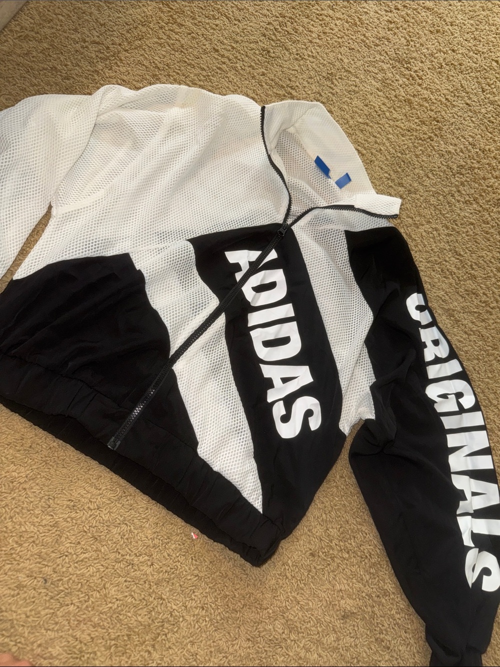 ADIDAS Black & White Originals Windbreaker Jacket
